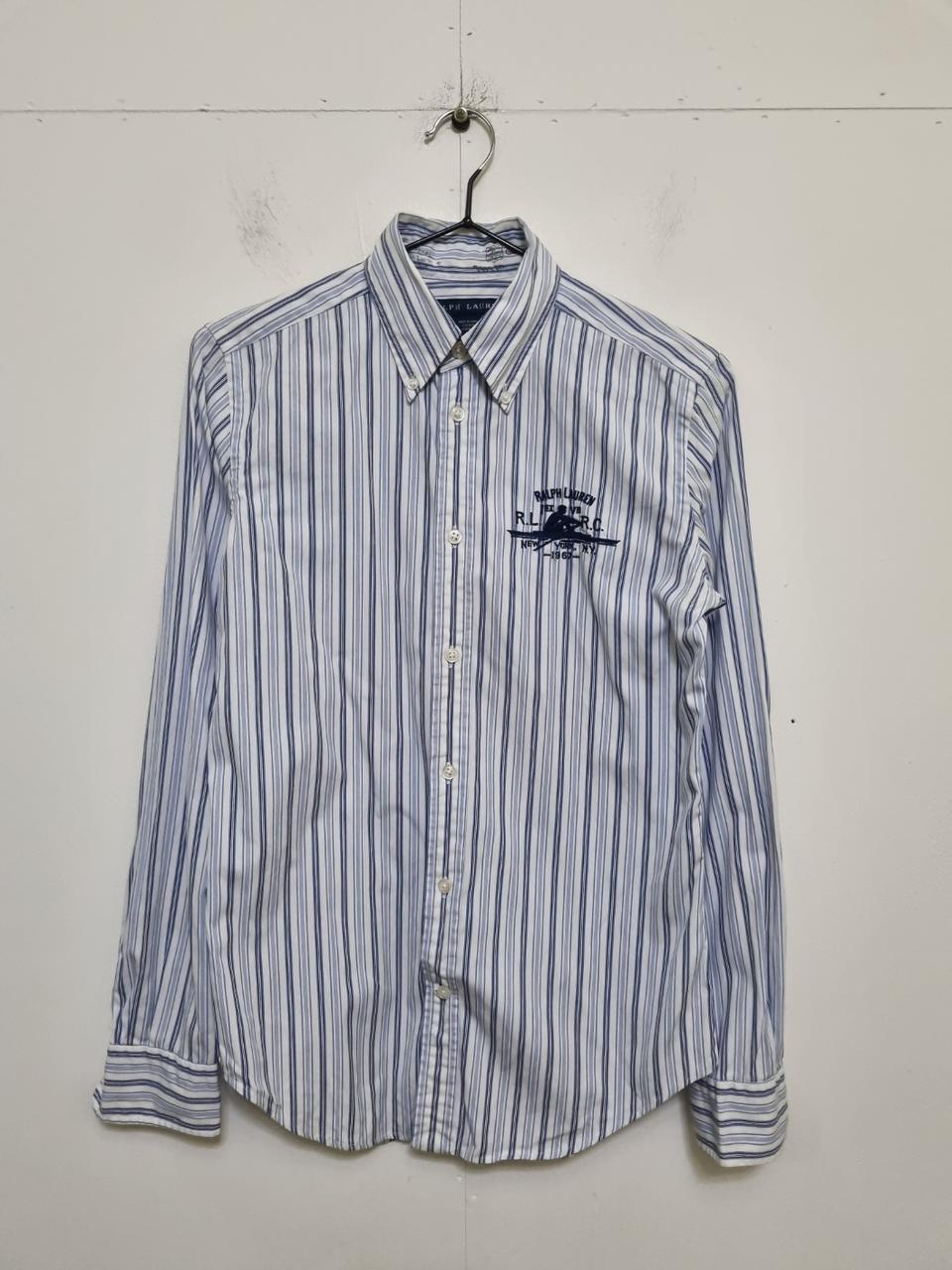 랄프로렌 슬림핏 스트라이프 긴팔셔츠/여성S