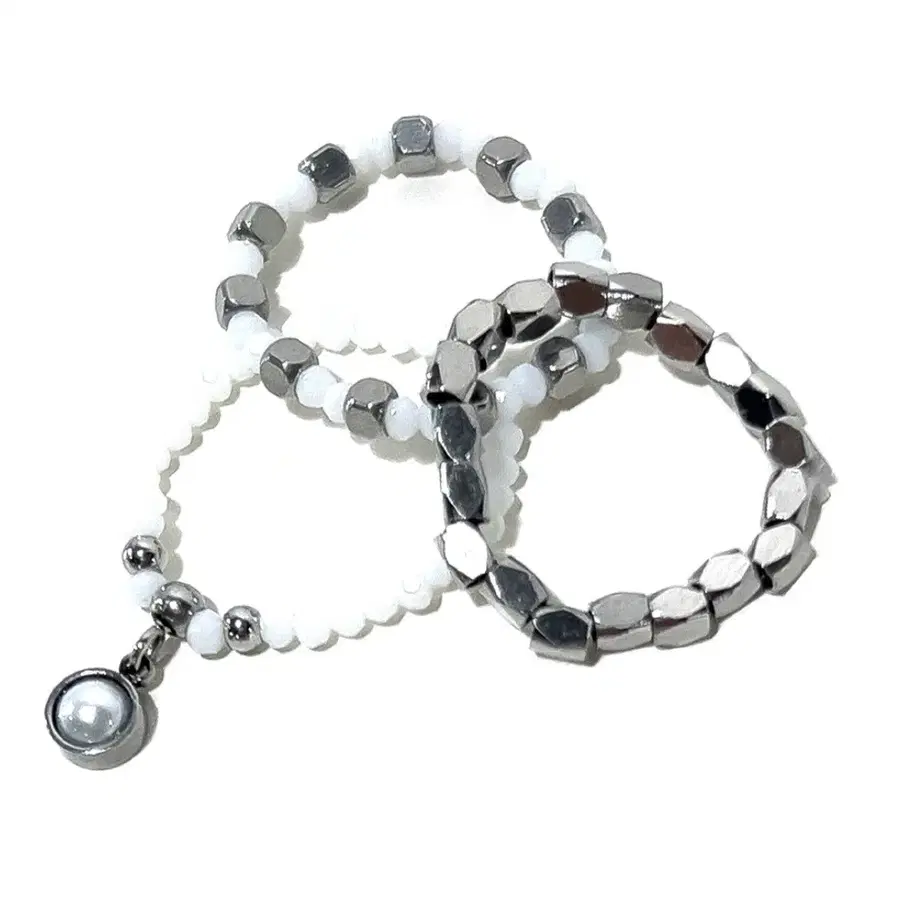 [새상품] 써지컬 비즈 반지 화이트 3SET(정가3.9)