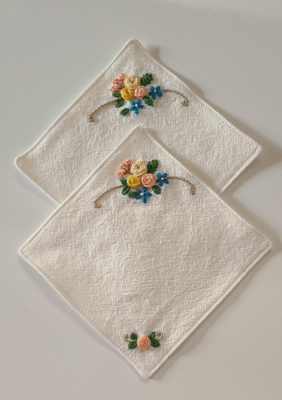 프랑스자수 티코스터