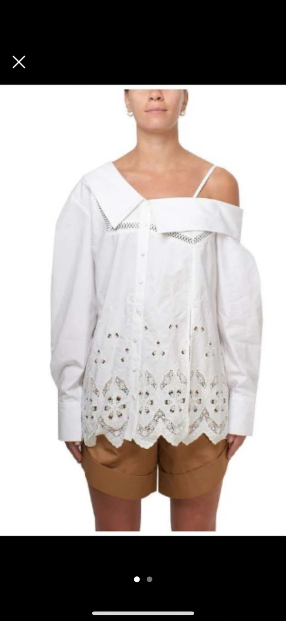 셀프포트레이트 오프숄더 블라우스