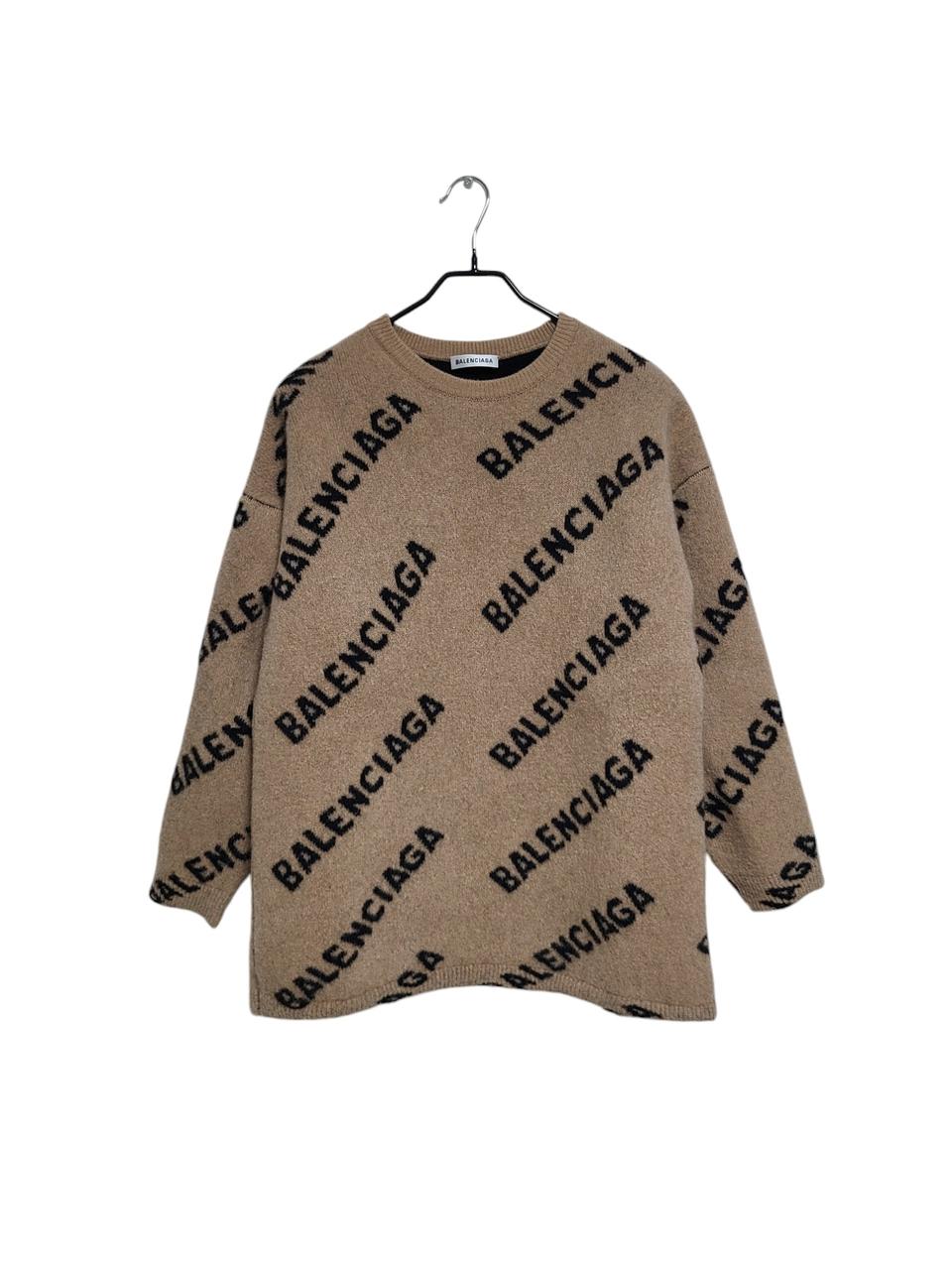 발렌시아가 인타르시아 멀티로고 오버핏 니트 620983