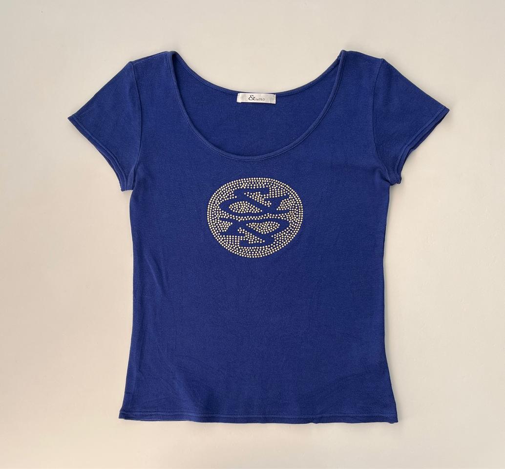 큐빅 프린팅 티셔츠