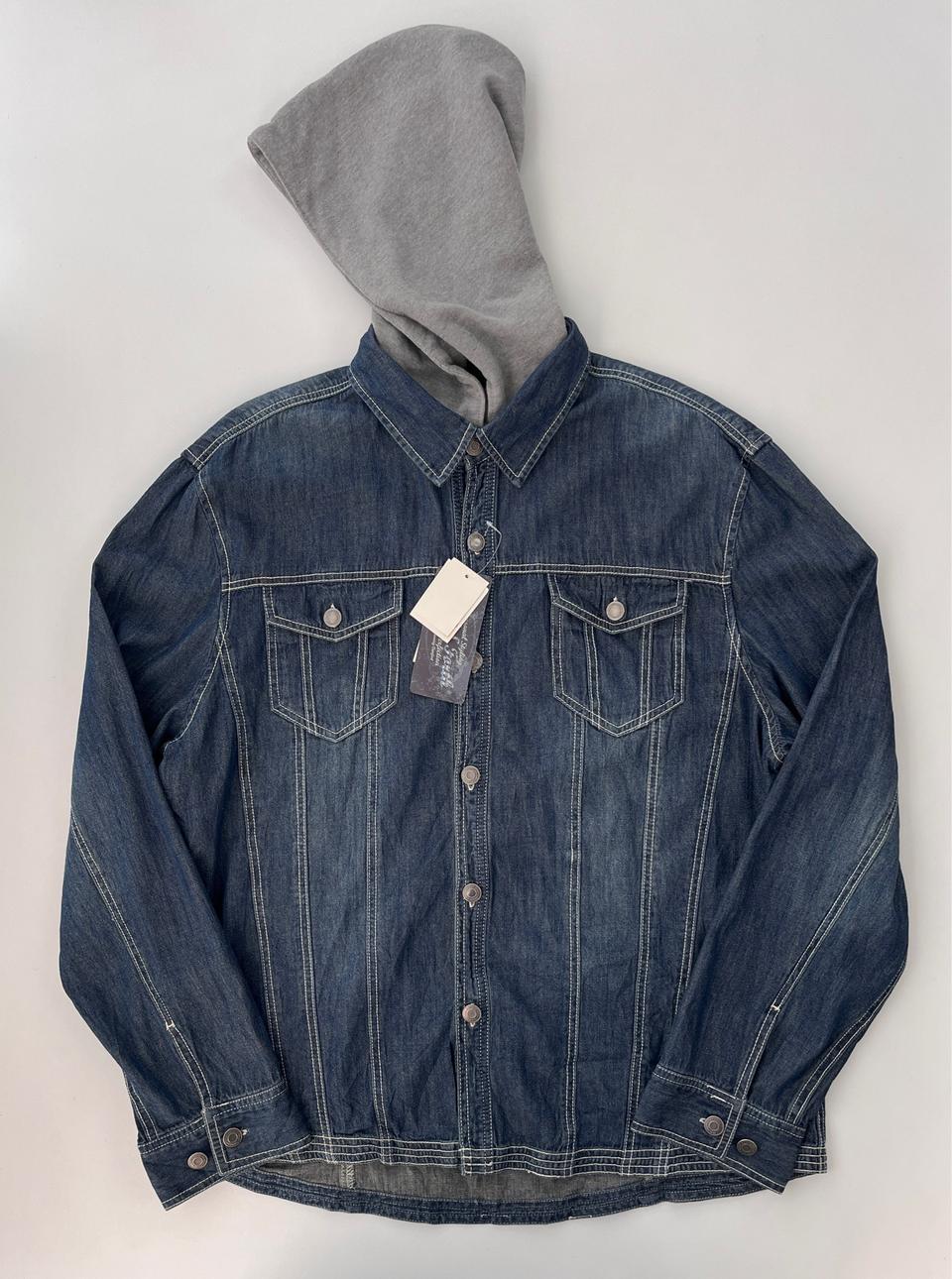 디테쳐블 후드 데님 셔츠 자켓