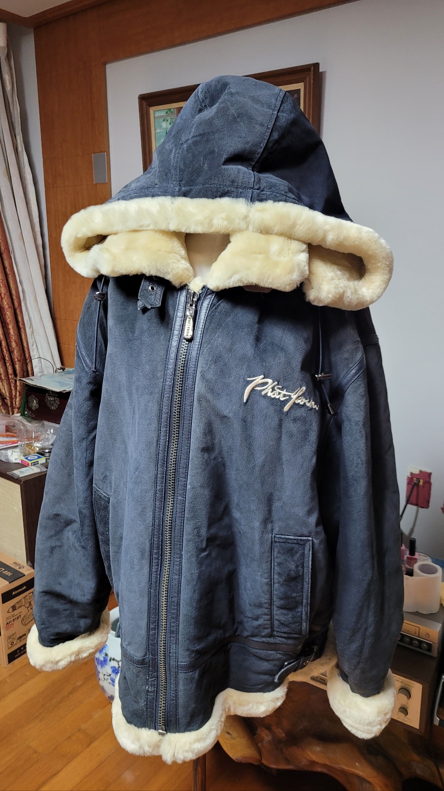 빈티지 PHAT FARM 팻팜 무스탕 자켓 105