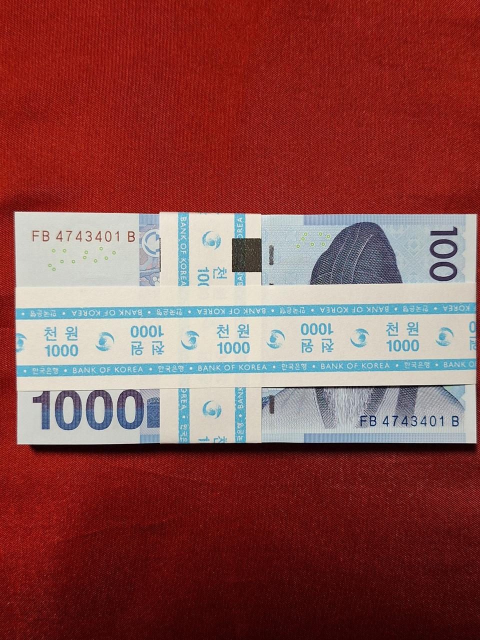 1000원 레이더, 북앤드 들어있는 미사용 100장 다발