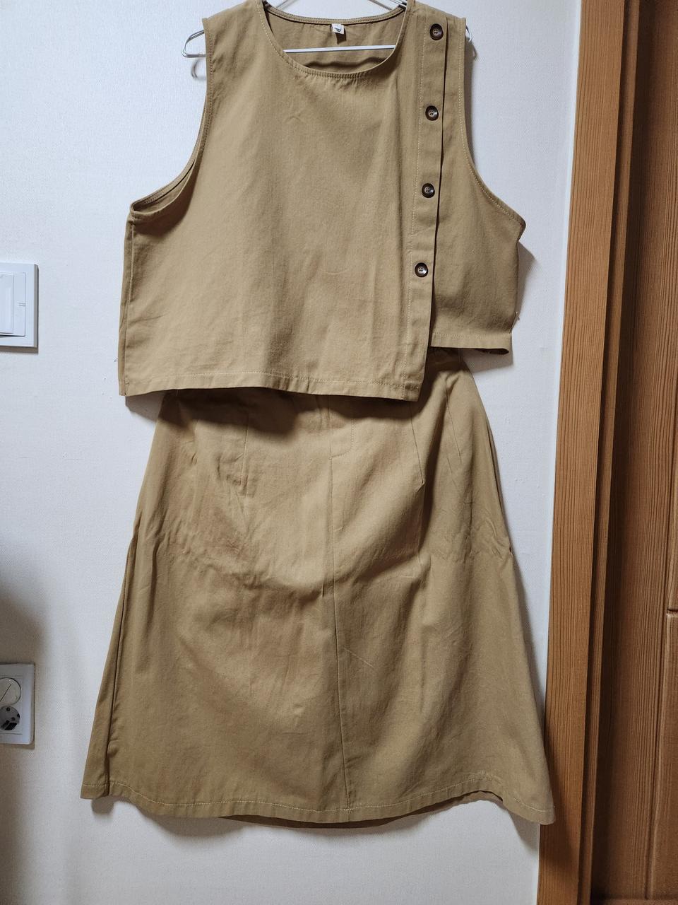 조끼 스커트 밴딩 세트