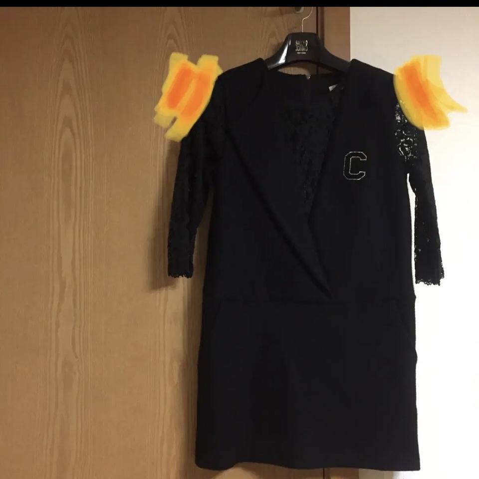 55 | 시스루 레이스 모직 원피스