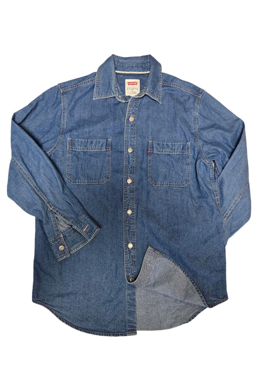 리바이스 청 데님 셔츠 s  실측 100