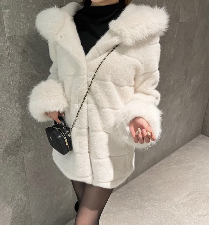 소매퍼 페이크퍼 자켓 코트