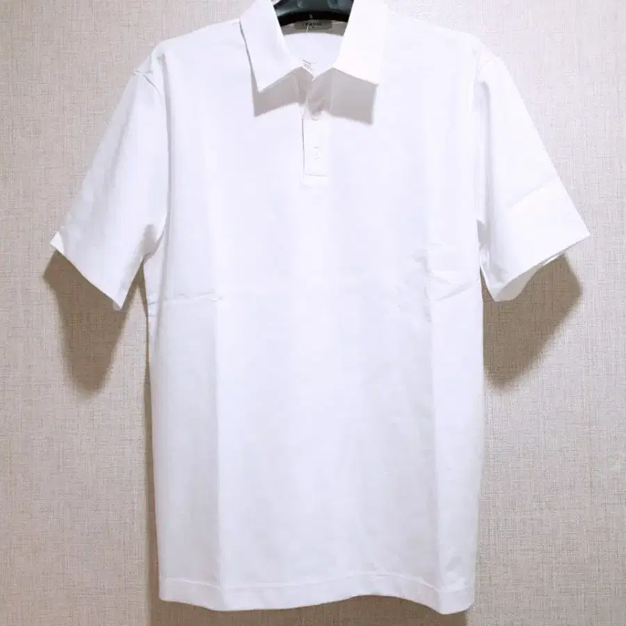 (새상품)[남성 폴햄 95사이즈] 화이트 카라티,면티,반팔티셔츠,여름티