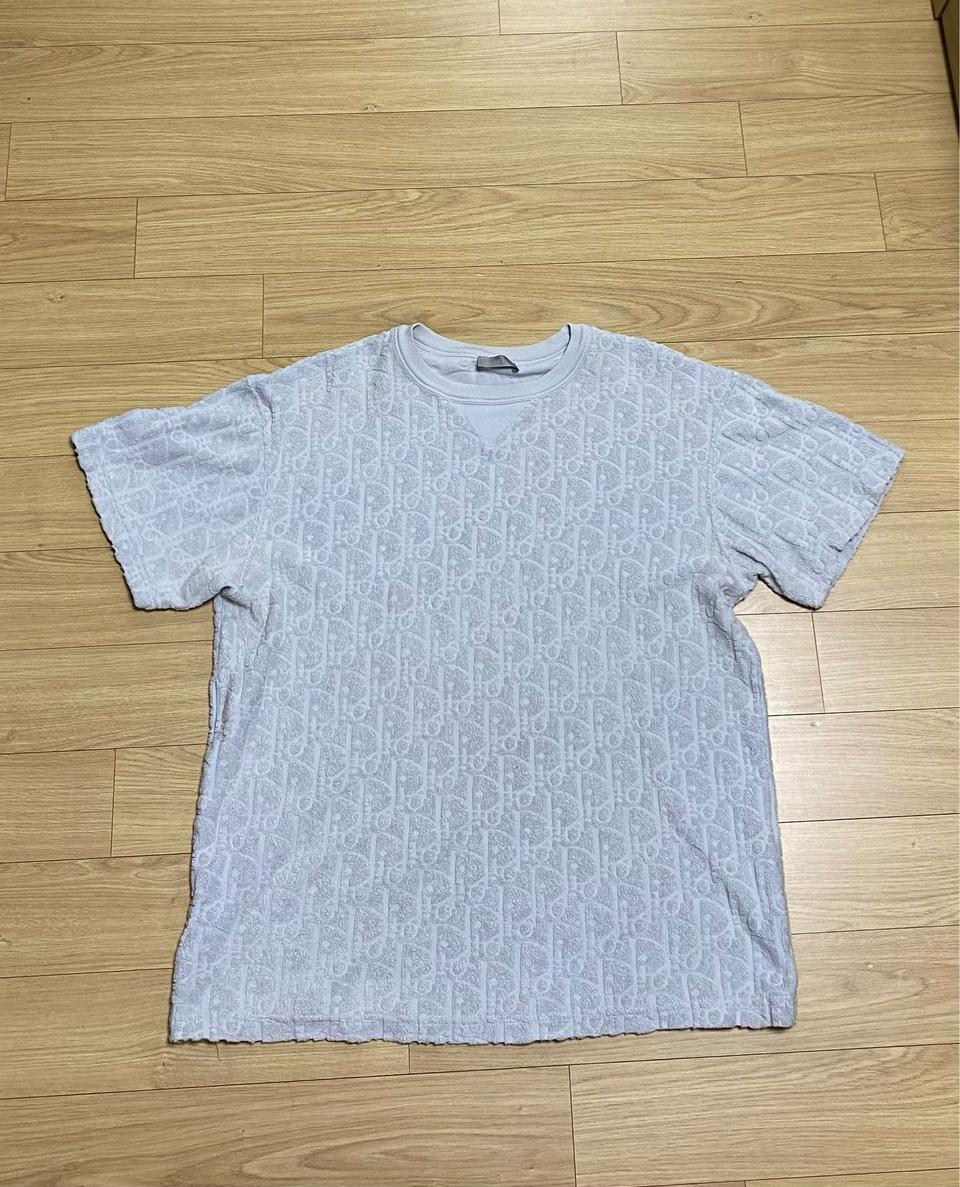 [XS] 디올 오블리크 테리 반팔 그레이