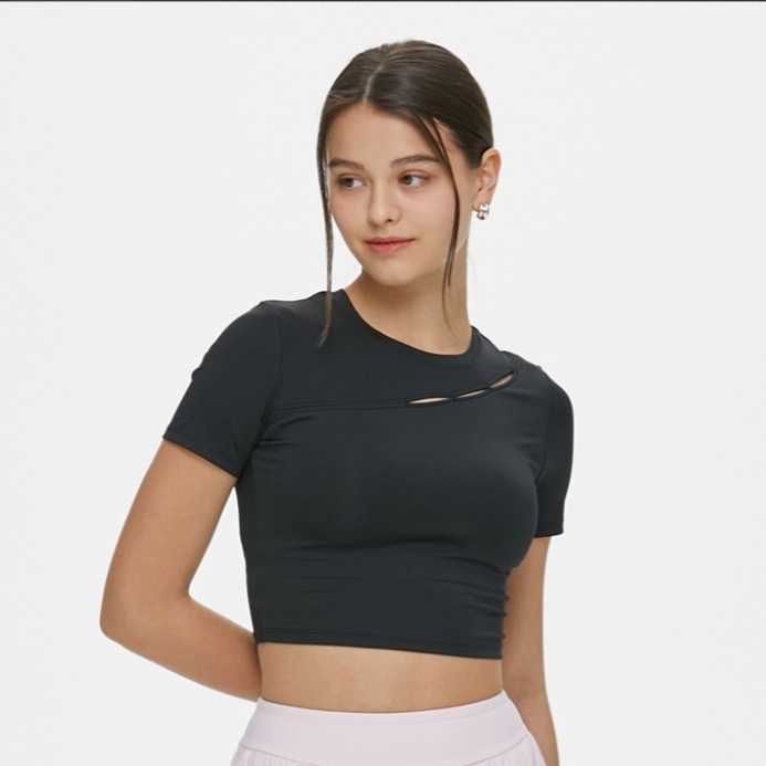 (새상품) mulawear 뮬라웨어 프론트 컷 숏 슬리브 S (패드타입)