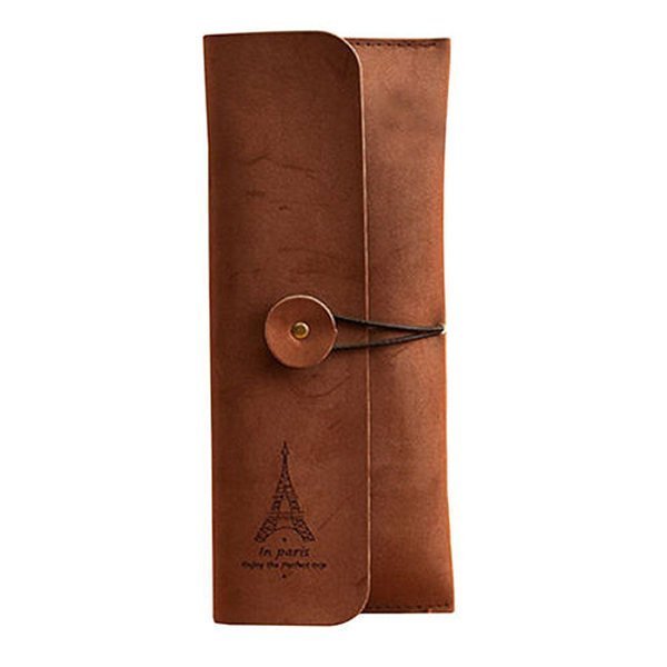 새 커피색 미용 스웨이드 가죽 케이스 보관백 수납 가방 정리 헤어컷 