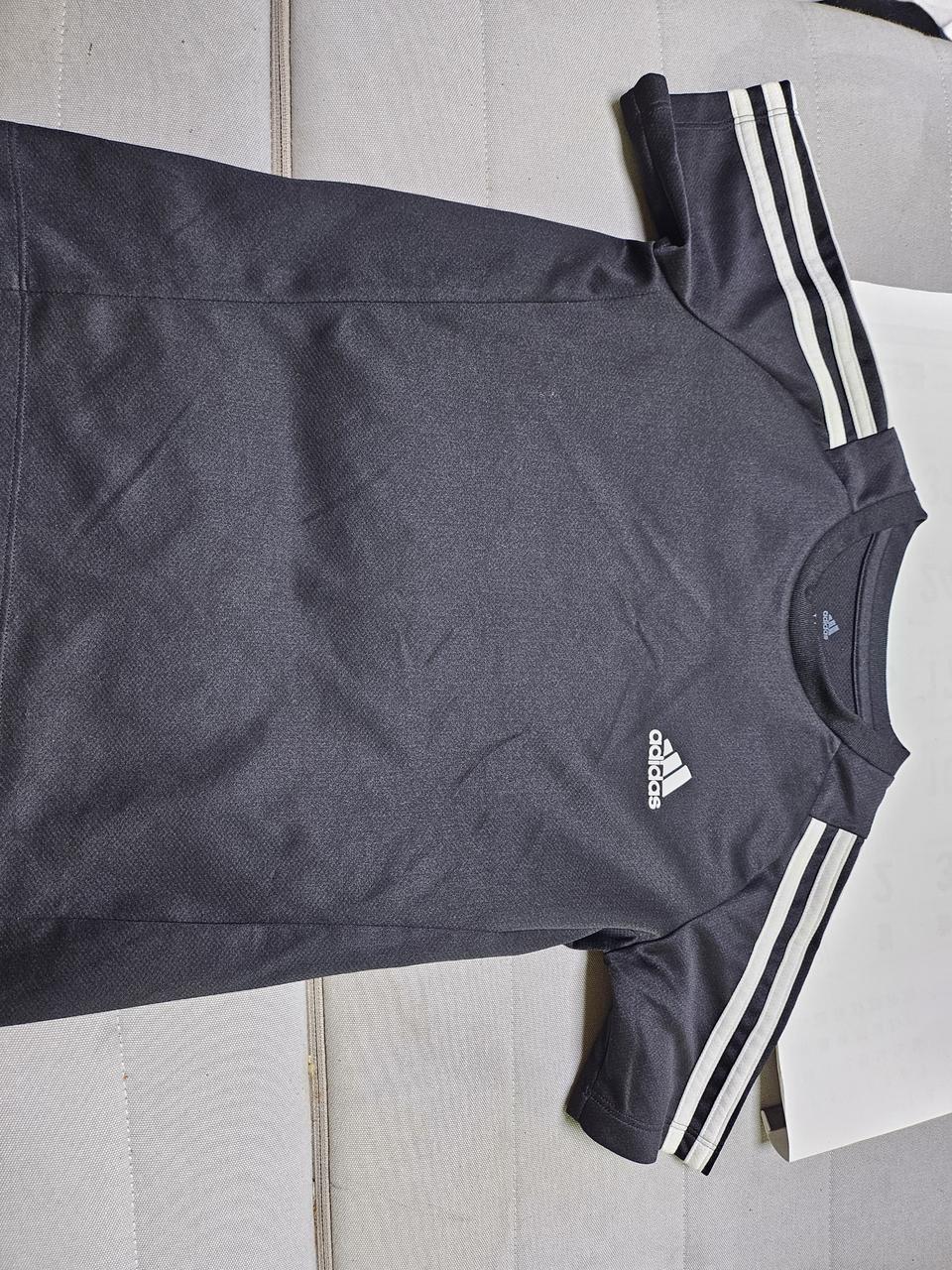 어린이 아디다스 블랙 라운드티