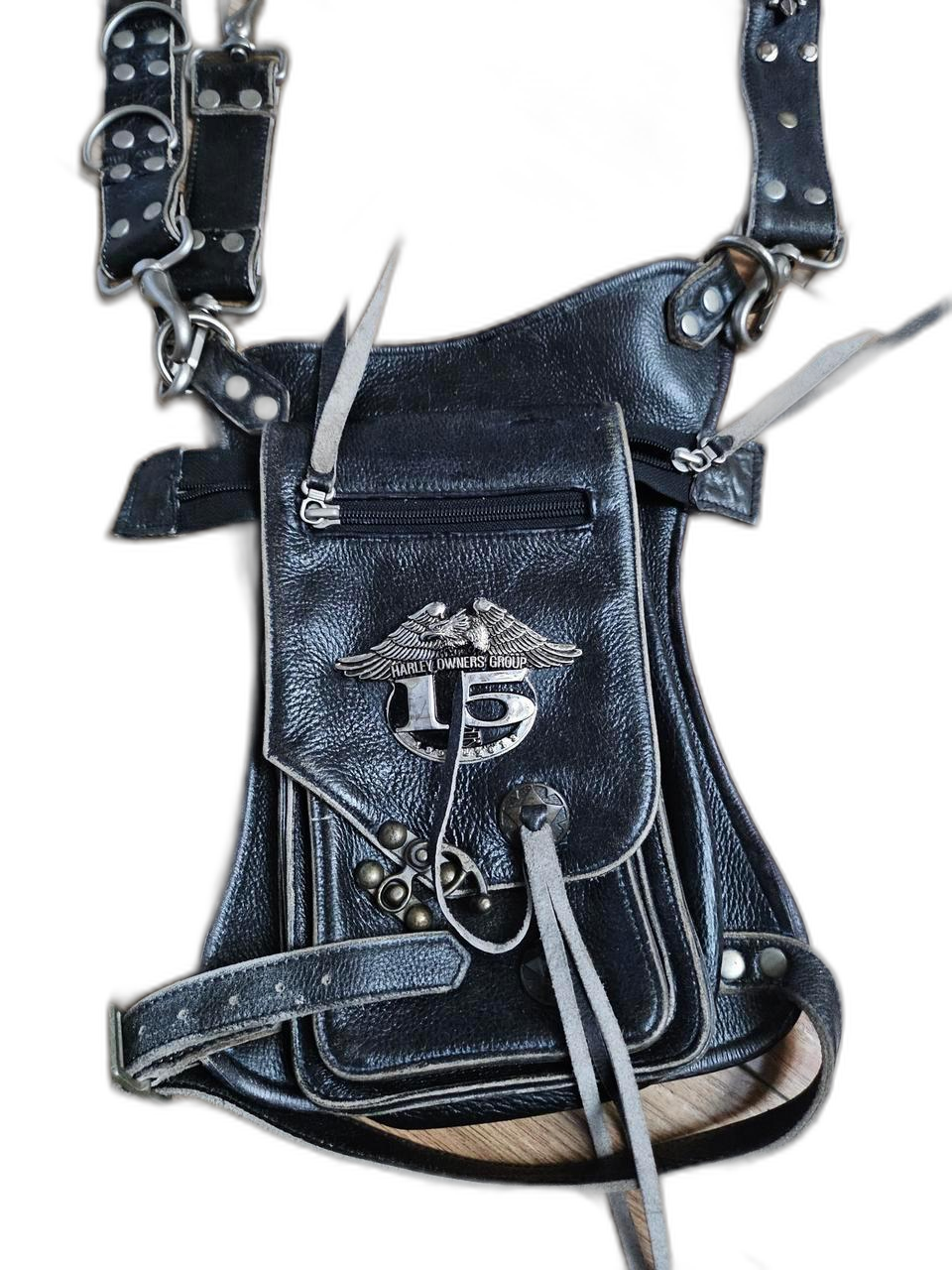 빈티지 가죽힙쌕