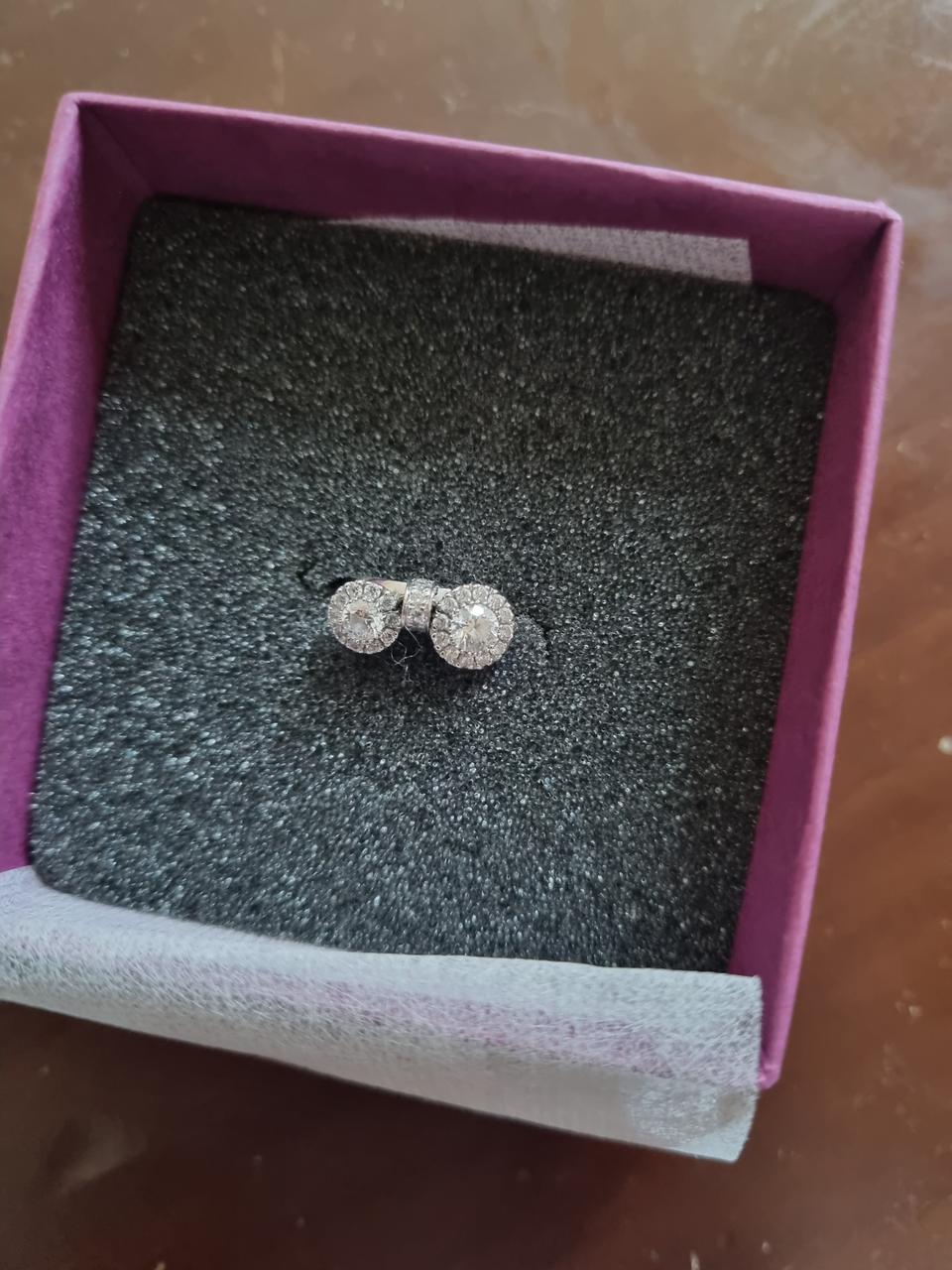 14k 화이트골드 애끼반지