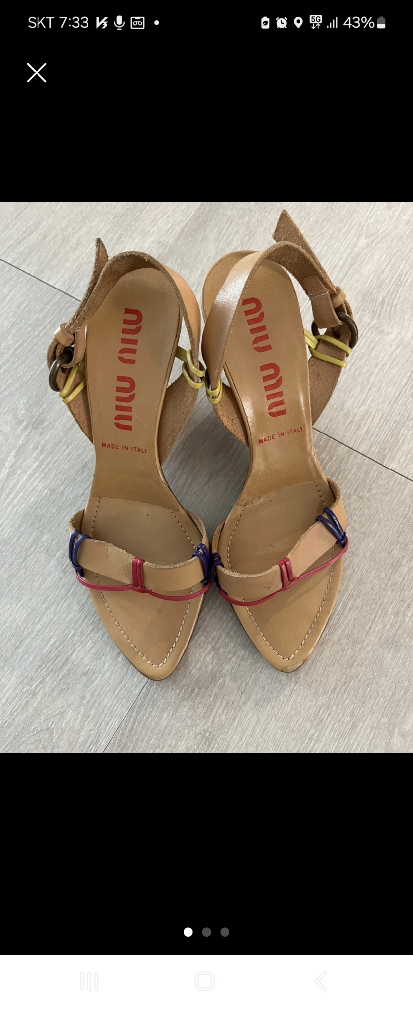 정품미우미우슬리퍼