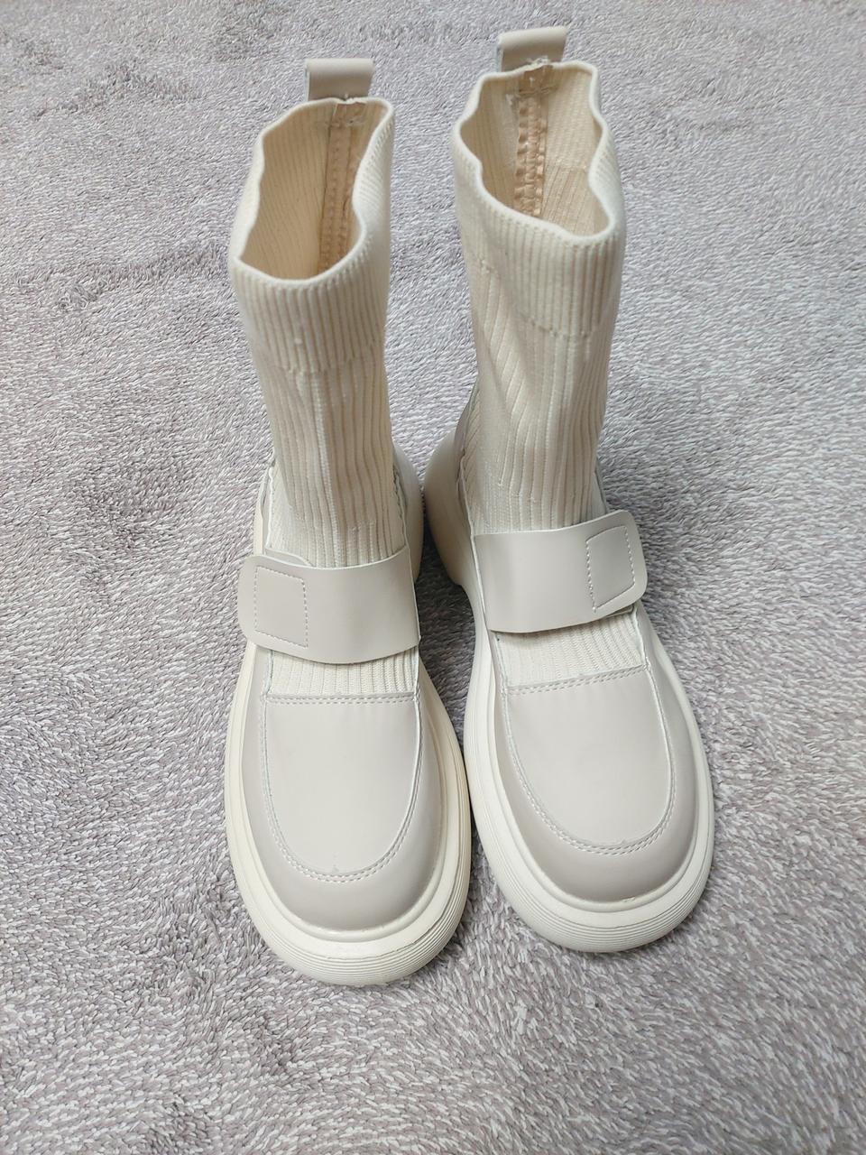 (새상품) 니트삭스 앵클부츠 230