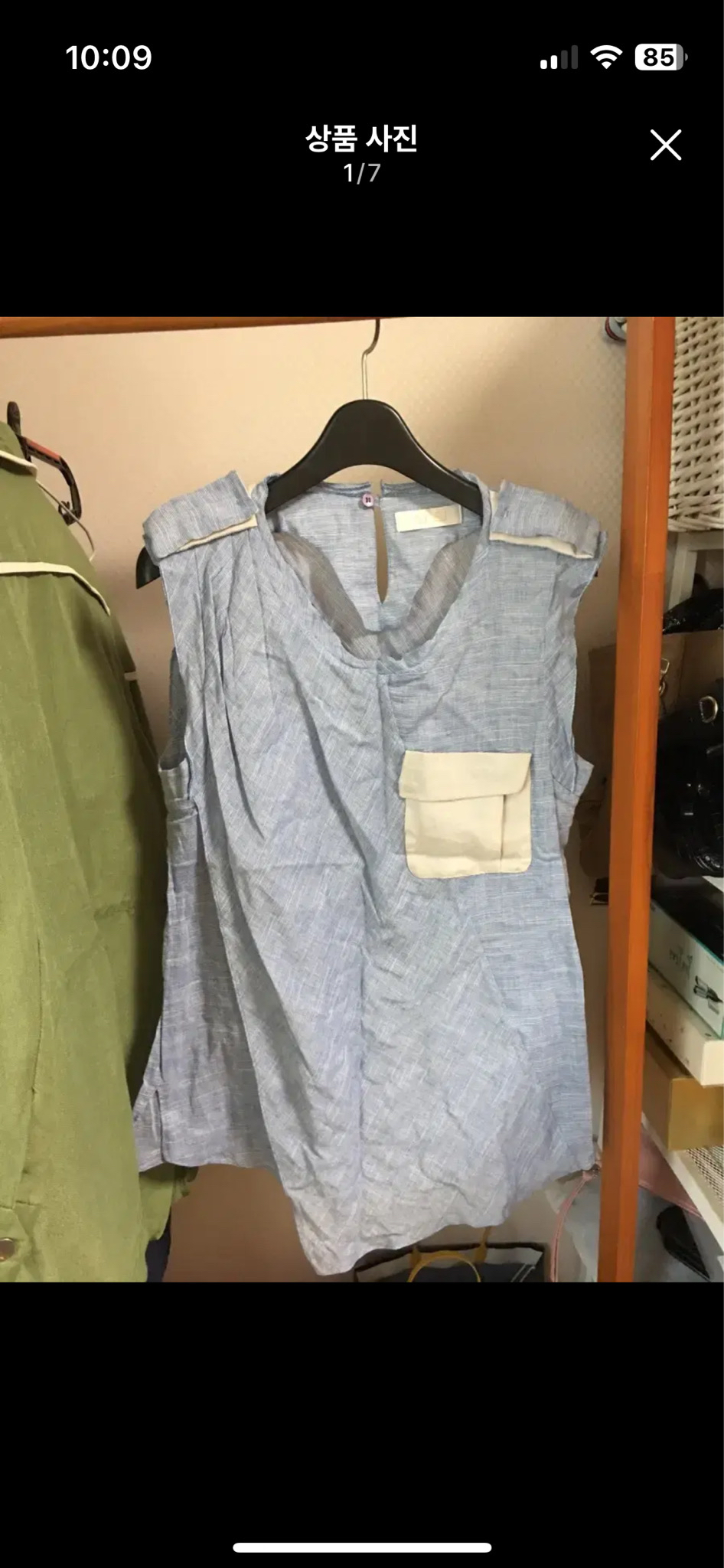 sjsj 아사면 100% 민소매 블라우스 셔츠(가격마지막내림)