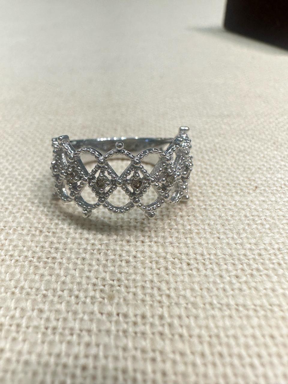 레이스반지  14k 다이아몬드