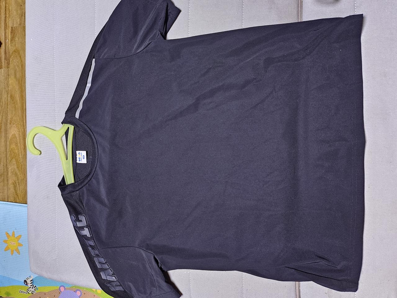 어린이 남녀공용블랙라운드티(145)