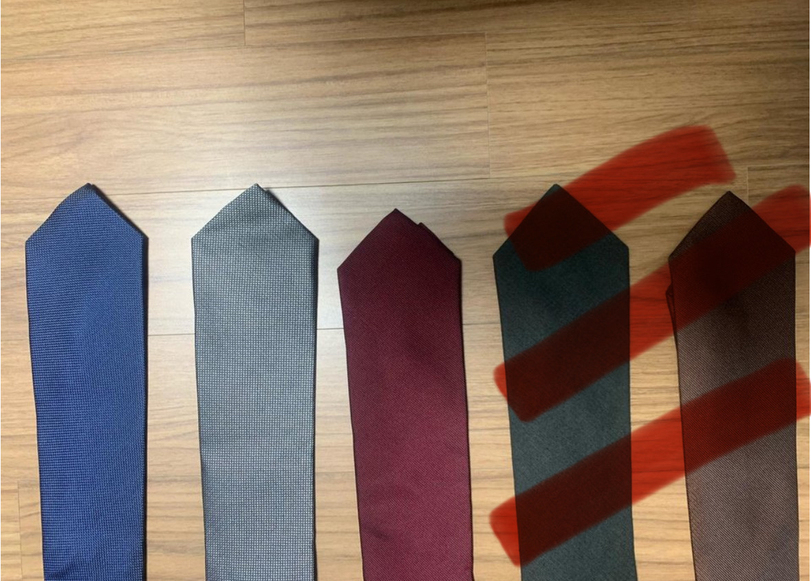 [세제품] 국내제작 실크 울 단색 솔리드 넥타이 타이