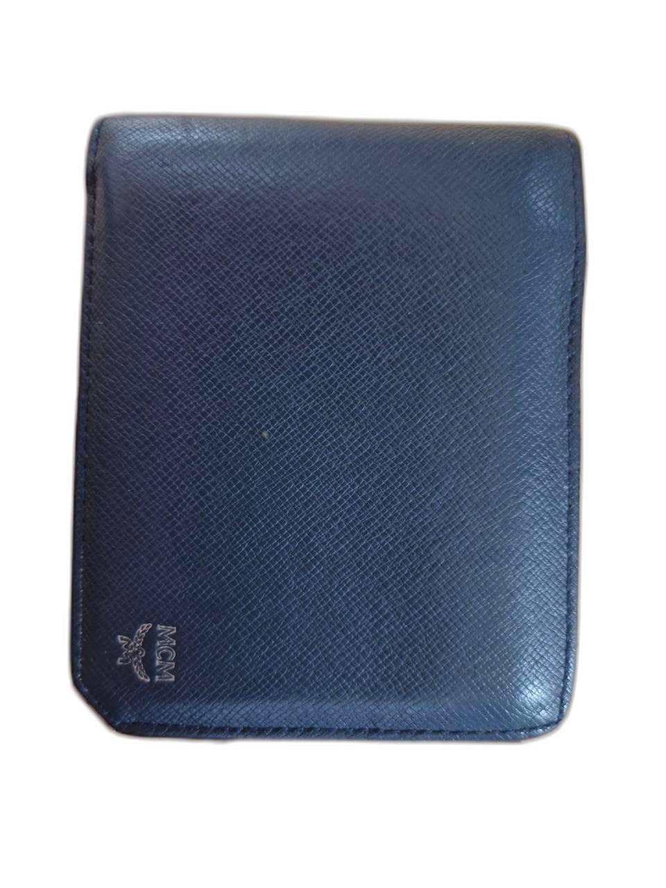 MCM 반지갑 (네이비 계열)