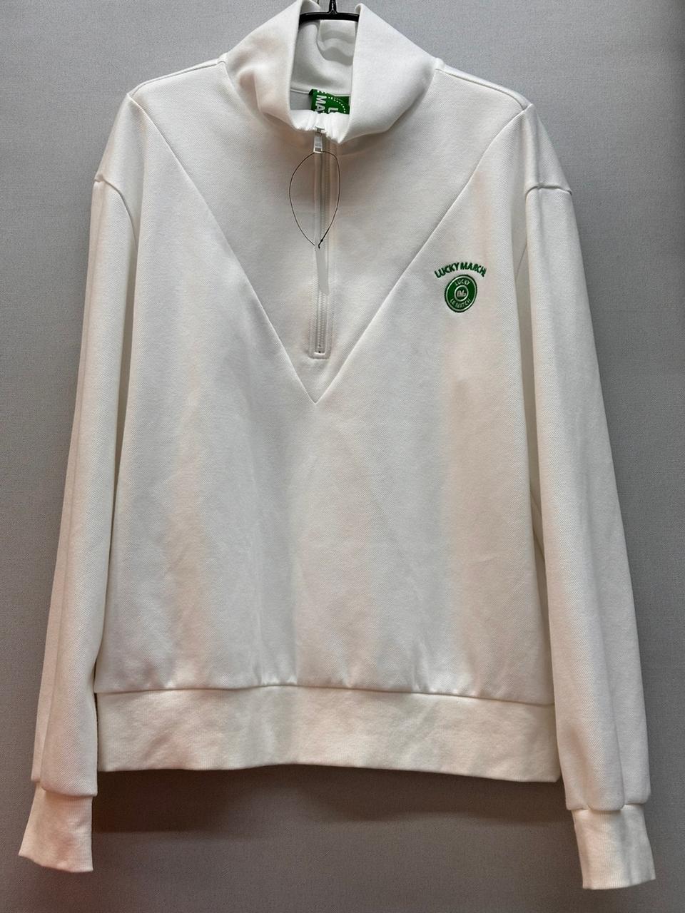 럭키마르쉐 반집업맨투맨흰색