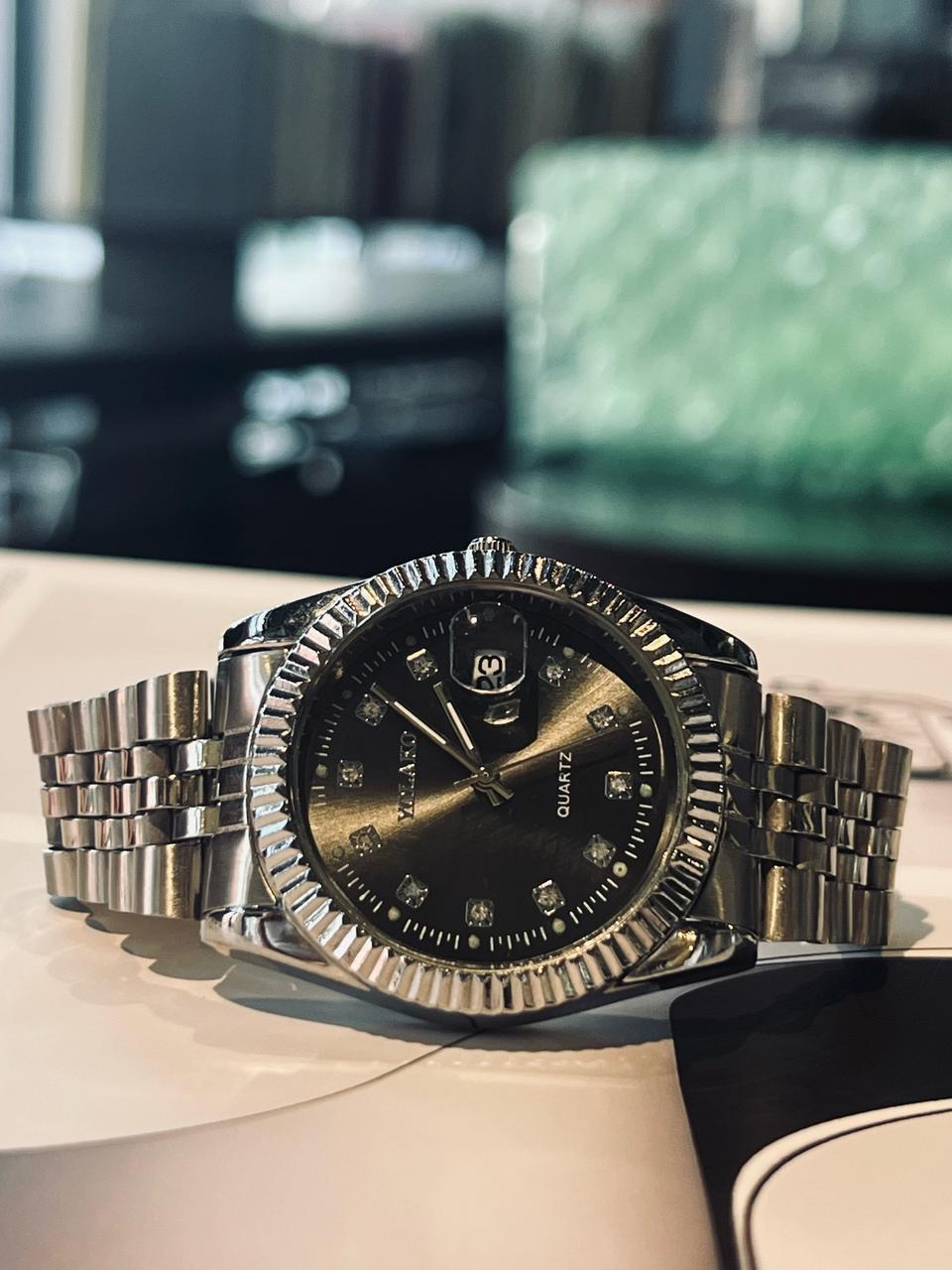 남성 다이아 메탈시계