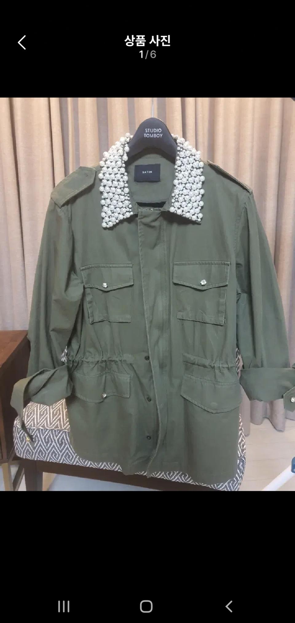 사틴 쥬얼리 야상 점퍼