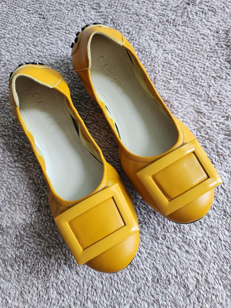 (새상품) 램스킨 양가죽 드라이빙 플랫슈즈 235