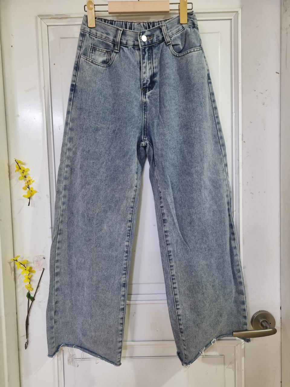 밴딩. 와이드. 청통바지. 깨끗해요. 28까지. M