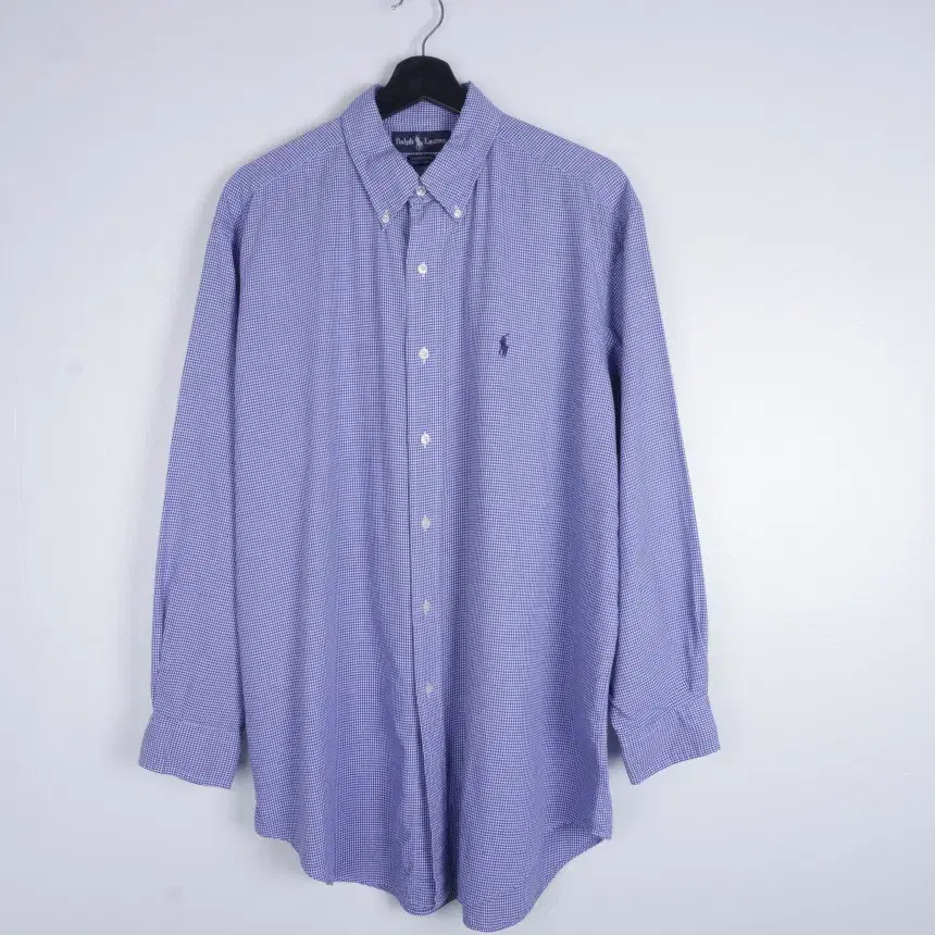 폴로 야머스핏 블루 코튼 셔츠 남방 via3194