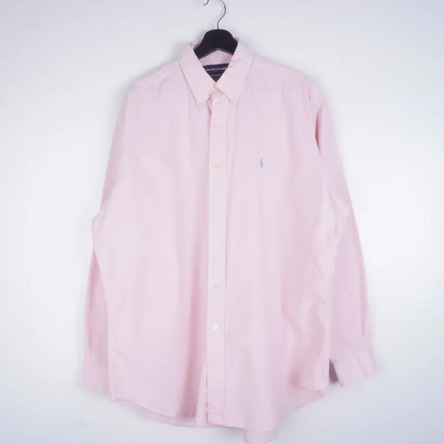 폴로 골프 핑크 잔체크 코튼 클래식 셔츠 via2504