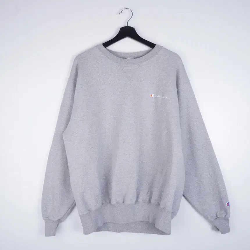 챔피온 그레이 라운드 기모 맨투맨 via2233