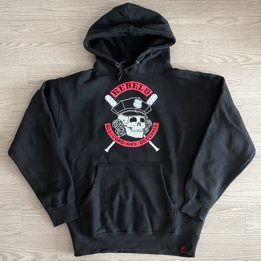 (새제품) REBEL8 레벨8 ACAB 기모 후드티 블랙