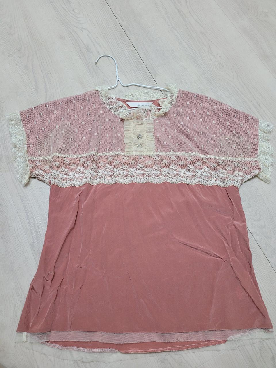 레니본 실크 블라우스