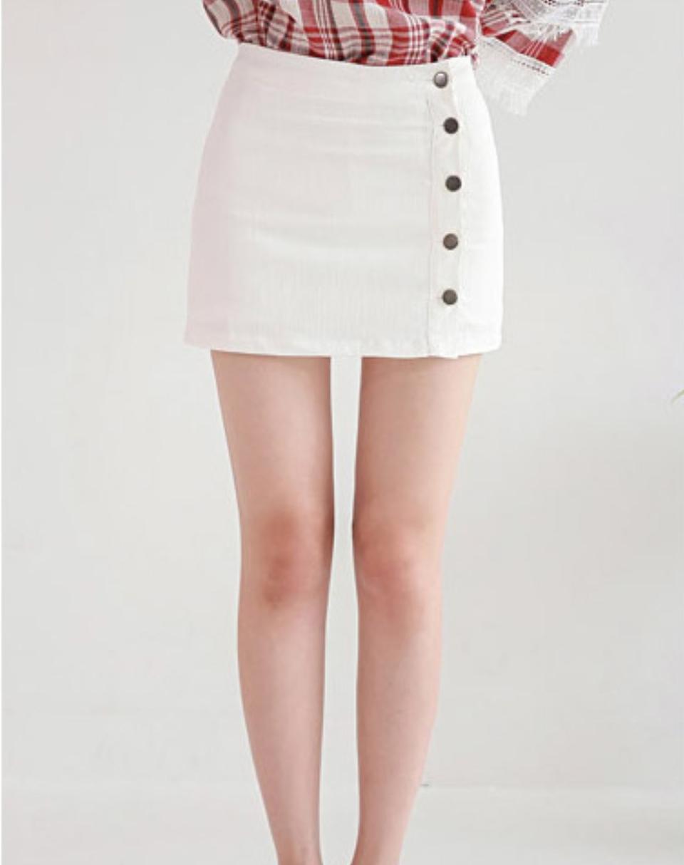 새거) 린넨 치마바지 스커트 팬츠 반바지 하이웨스트 블랙 화이트 핫팬츠