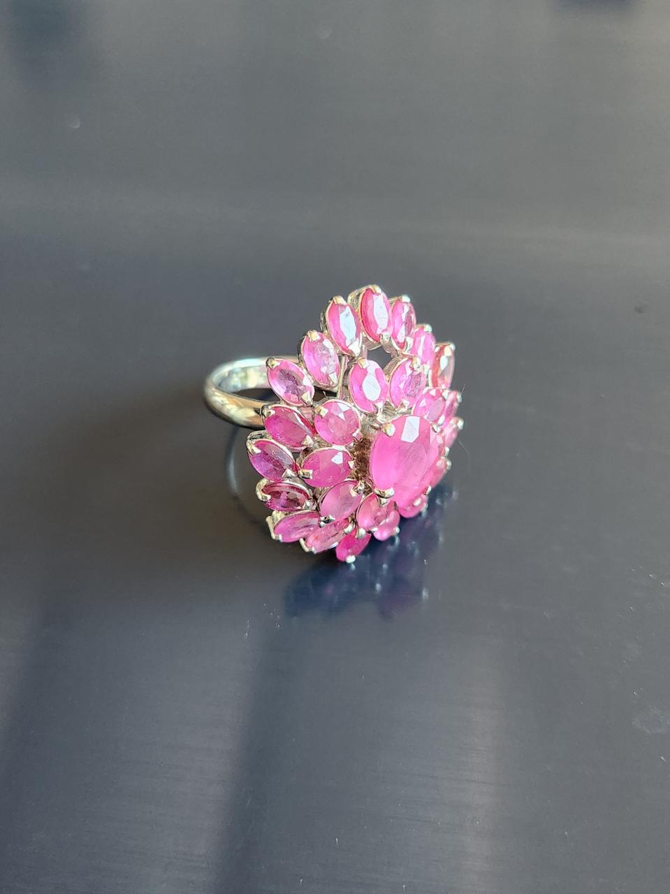 실버925 화려한 루비 은반지