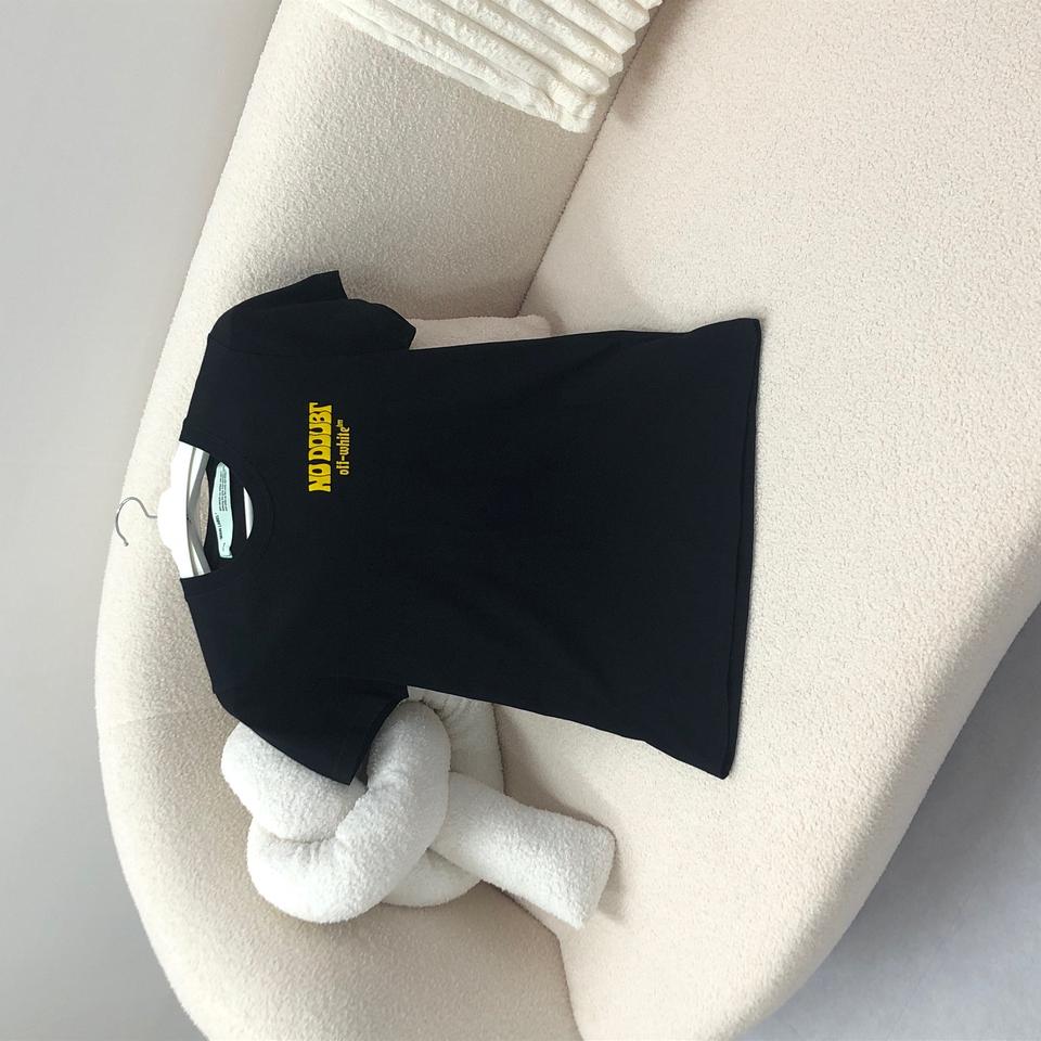 (당일출고, 백화점판, XS)오프화이트 노다우트 프린팅 반팔