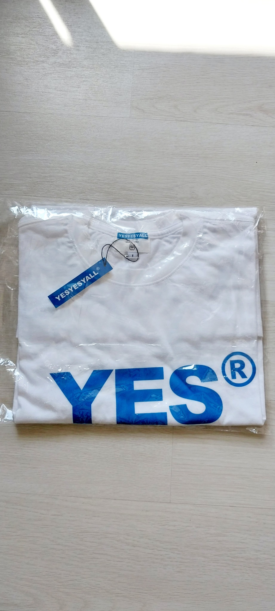 [YESYESYALL] 화이트 예쎄쑈 티셔츠/ 남여공용