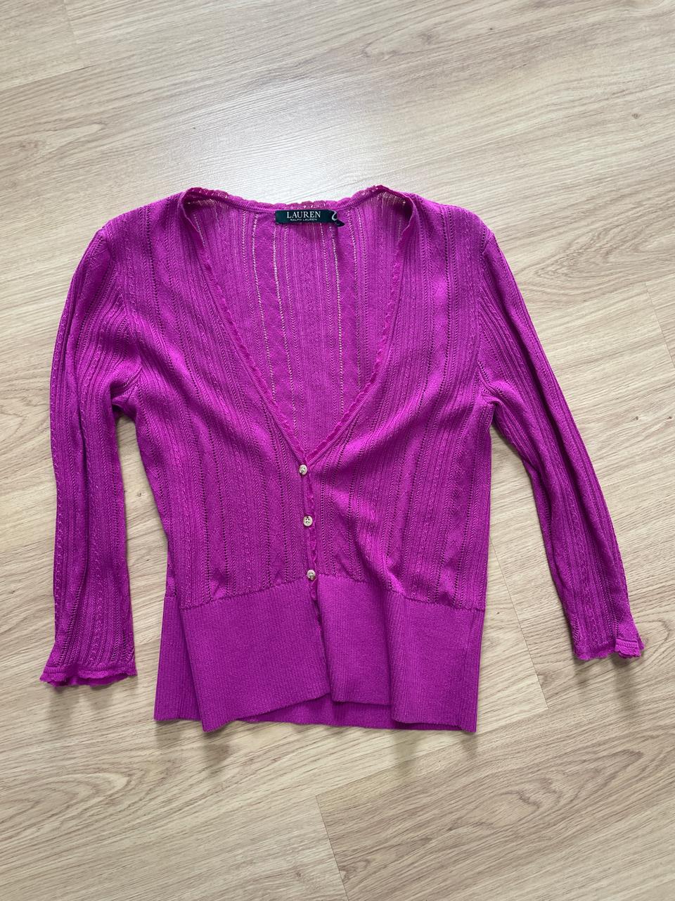 (직구정품) 폴로랄프로렌 마젠타 숏 가디건