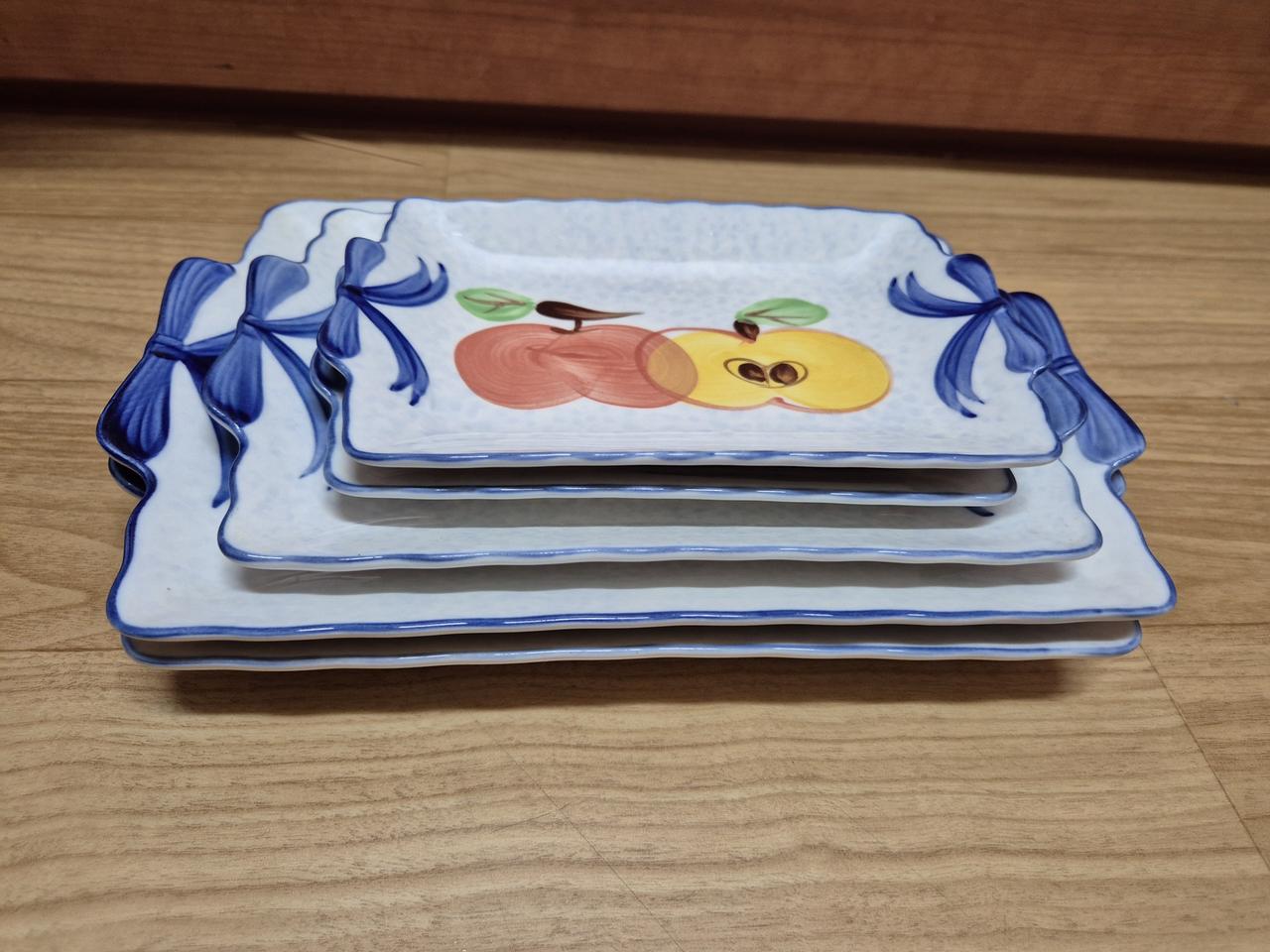 핸드페인팅 영국 디자인 접시 세트