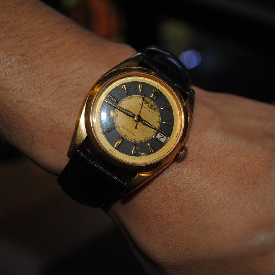 롤렉스 오이스터 골드 턱시도 다이얼