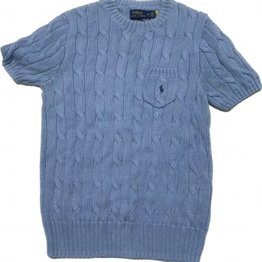 폴로 반팔 니트 캐롤리나 블루 M