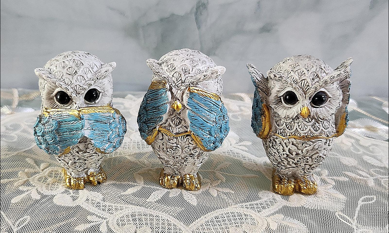 새상품)귀여운 부엉이 3마리일괄 인테리어소품