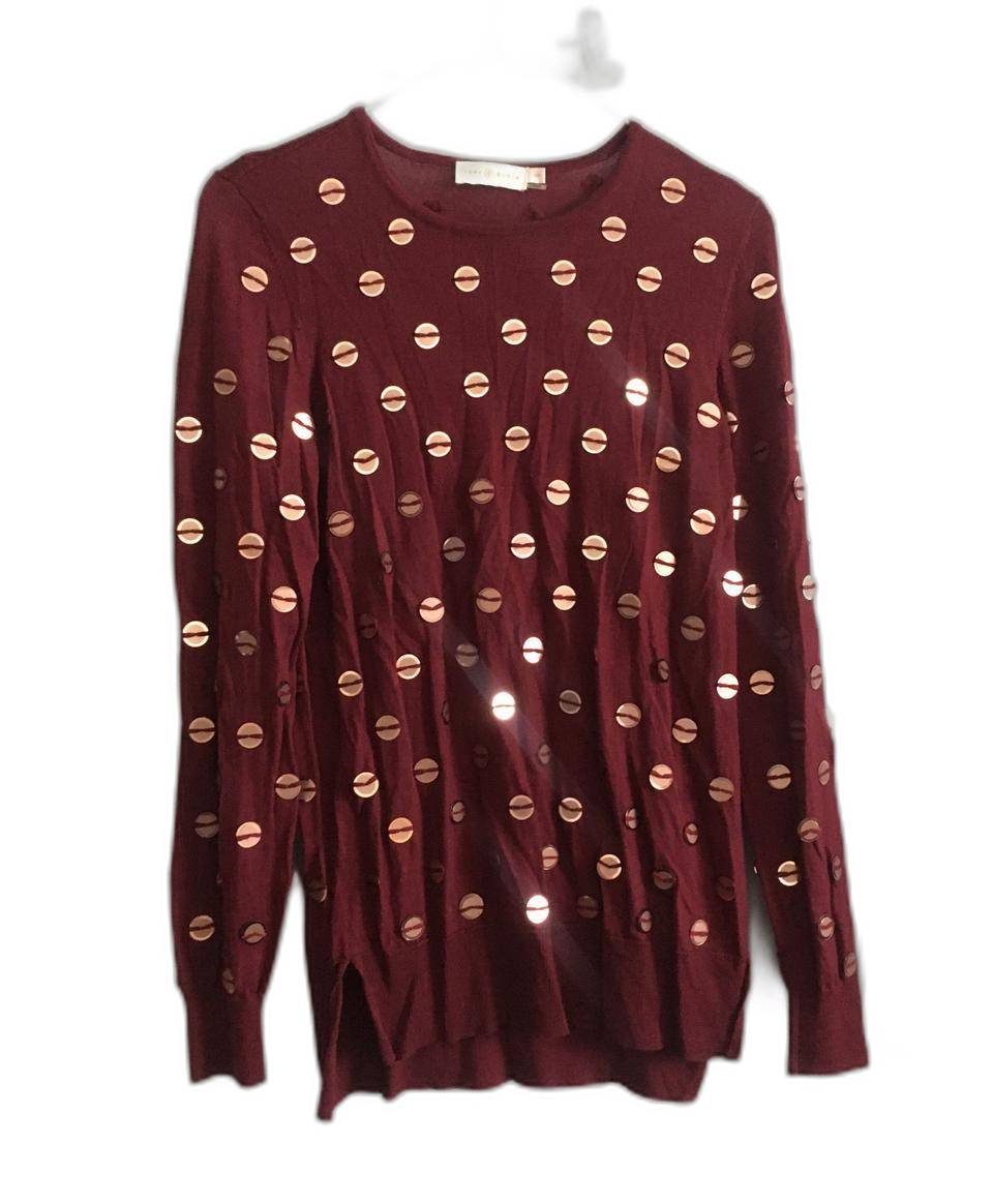 토리버치 매탈릭 스트라이프 스웨터 드레스 울니트 s/p