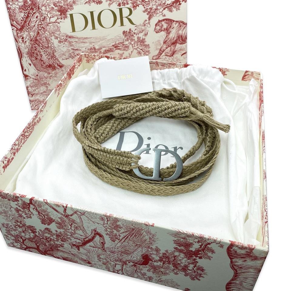[정품] 디올 20SS CD로고 라피아 로프 벨트