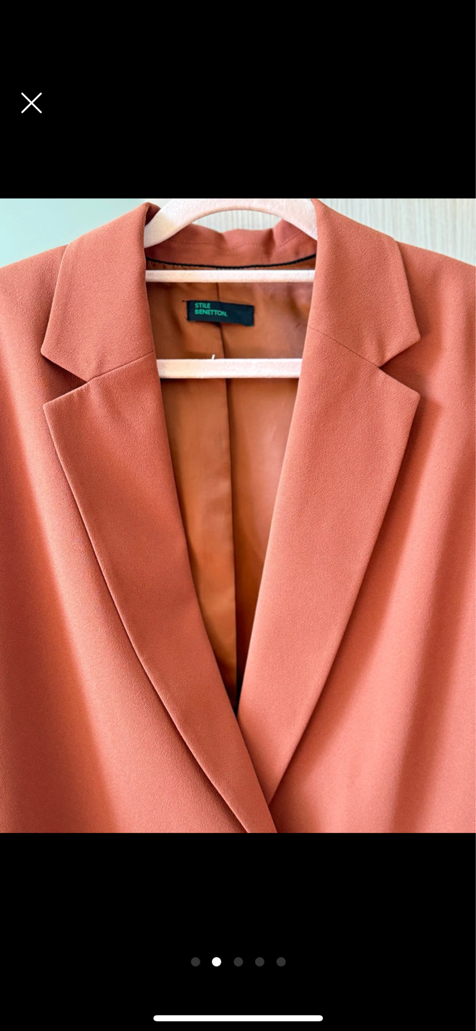 베네통 자켓 오렌지브라운