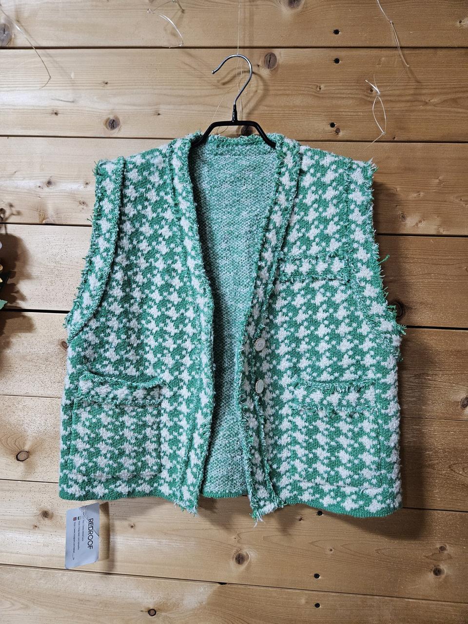 미착용. 트위드조끼